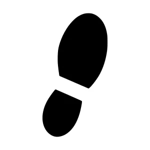 Black Silhouette Footprint Icon