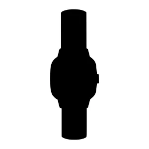 Silhouette Watch Icon - Black Outline