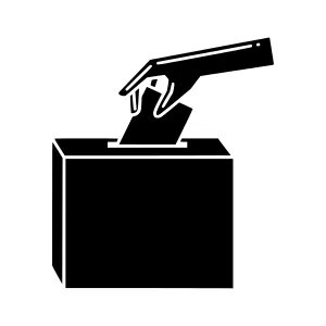 Voting Ballot Box Silhouette