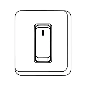 Outline Light Switch Icon - Minimalist Design