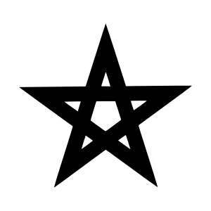 Black Star Icon - Simple Outline Vector