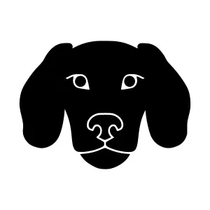 Dog Head Silhouette Vector Icon