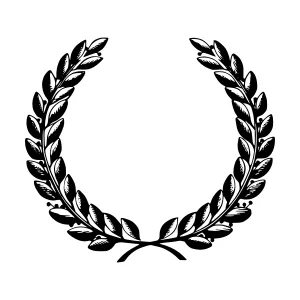 Black Laurel Wreath Vector Illustration