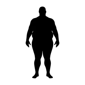 Silhouette Man Body Outline Vector Graphic