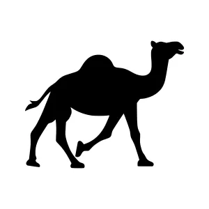 Camel Silhouette Vector Graphic