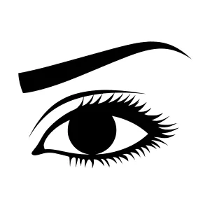Black Eye Makeup Illustration - Vector Graphic