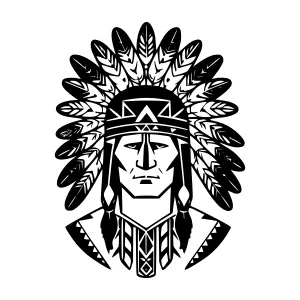 Native American Headdress Silhouette