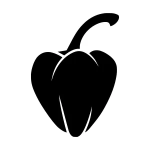 Black Pepper Silhouette Icon
