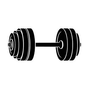 Silhouette Weight Bar - Fitness Icon