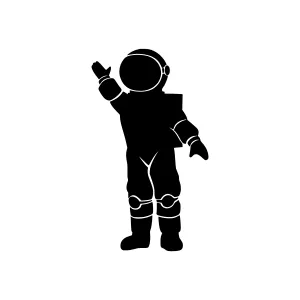 Astronaut Silhouette Vector Illustration
