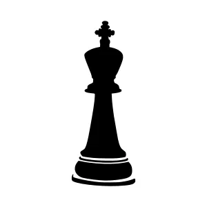 Chess King Silhouette Vector Icon