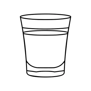Line Art Glass of Water