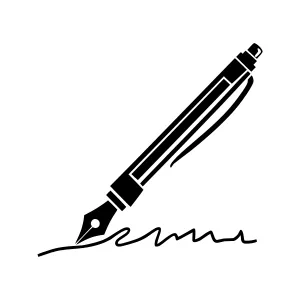 Black Pen Illustration - Writing Vector Icon