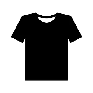 Black T-Shirt Icon - Vector Illustration