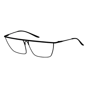 Minimalist Black Eyeglasses Vector Illustration