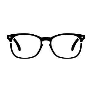 Black Glasses Icon - Vector Illustration