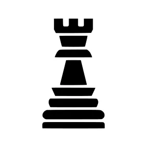 Chess Pawn Icon - Black Silhouette