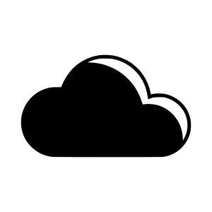 Cloud Icon - Simple Black Outline