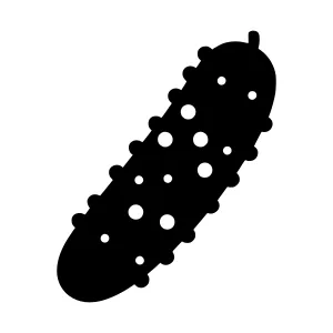 Black Silhouette Cucumber Icon