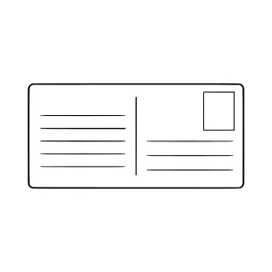 Line Art Postcard Illustration