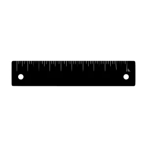 Black Ruler Vector Illustration