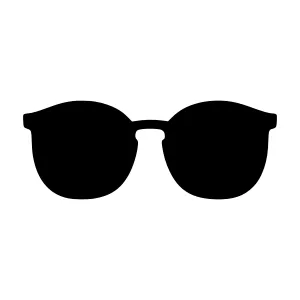 Black Sunglasses Silhouette Vector Icon