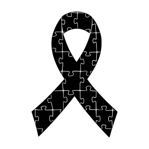 Puzzle Ribbon Awareness Symbol