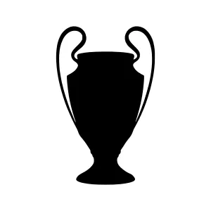 Black Trophy Cup Icon - Vector Illustration