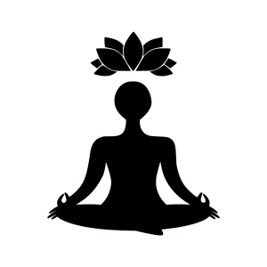 Silhouette Meditation Lotus Icon