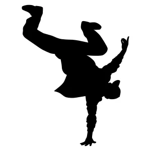 Silhouette Dancer Breaking Style