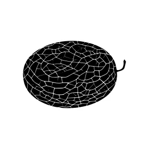 Black & White Melon Silhouette