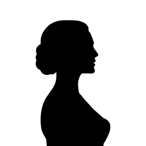 Silhouette Woman Profile - Minimalist Vector