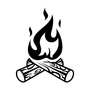 Campfire Illustration - Vector Graphic