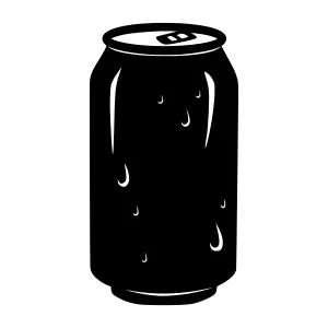 Black Soda Can Silhouette