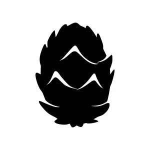 Artichoke Icon - Minimalist Black & White Vector