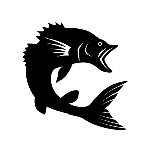 Black Marlin Silhouette Vector Graphic