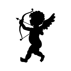 Cupid Silhouette Vector Icon