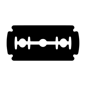 Razor Blade Silhouette - Minimalist Design