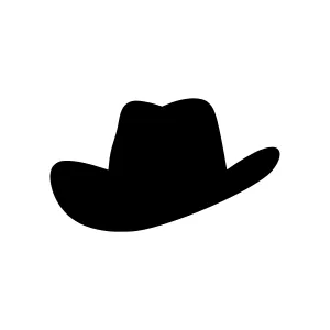 Silhouette Cowboy Hat - Minimalist Icon