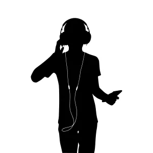 Silhouette Music Lover Headphones