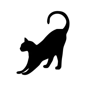 Black Cat Silhouette Vector Graphic