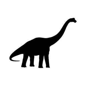 Silhouette Dinosaur Illustration - Long Neck Brachiosaurus