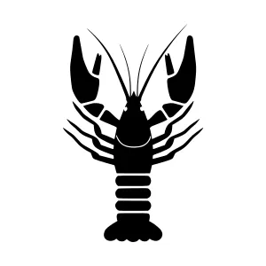 Black Lobster Silhouette Icon