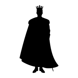 King Silhouette - Regal Crown Vector