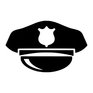 Police Officer Hat Emblem Icon