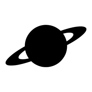 Planet Saturn Icon - Vector Illustration