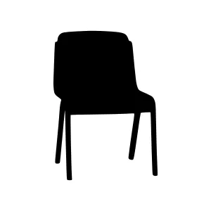 Modern Chair Silhouette Black on White
