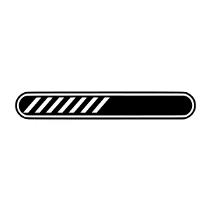 Progress Bar Icon - Black & White Vector