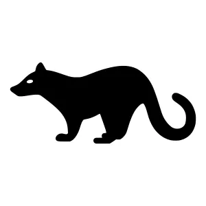 Black Silhouette Fox Vector Icon