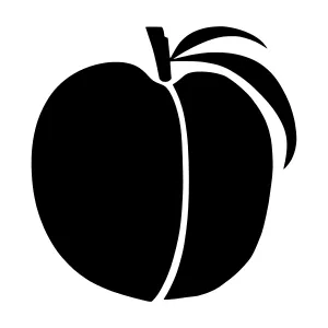 Silhouette Peach Graphic Icon